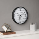 Recherche de motif noir et blanc horloges Moderne