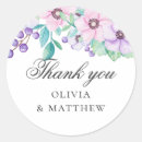 Search for purple floral wedding stickers Watercolor