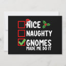 Search for gnome christmas invitations Santa