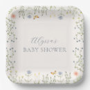 Search for floral baby shower plates Wildflower
