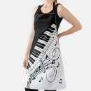Search for piano keyboard aprons Black and white