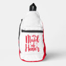 Recherche de mariage rouge et blanc sacs Servante d'honneur