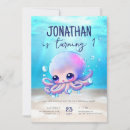 Search for illustration birthday invitations Under the sea