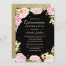 Search for pink black quinceanera invitations Rose gold