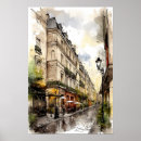 Search for paris street scene posters Watercolor