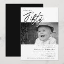 Search for funny 50th birthday invitations Black and white