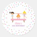 Search for gymnastics stickers Girl birthday
