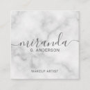 Recherche de marbre blanc moderne cartes visite Maquilleur