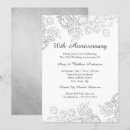 Recherche de silver wedding anniversary invitations Blanc