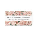 Search for first communion return address labels Floral