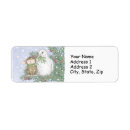 Search for bird house return address labels Xmas