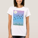 Search for silhouette womens tshirts Flying birds