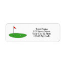 Search for golf green return address labels Golfer