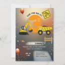 Search for construction site invitations Excavator