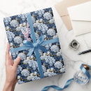 Search for hydrangea flowers wrapping paper Blue
