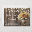 Search for sunflower mason jar bridal shower invitations String lights