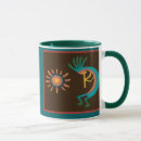Search for turquoise and brown mugs Southwest