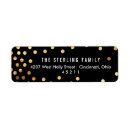 Search for modern dots return address labels Gold