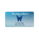 Search for girly glitter return address labels Ombre