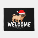Search for pug christmas doormats Dog