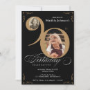 Search for 2 photos birthday invitations Black and gold