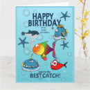 Search for cartoon fish birthday cards Underwater
