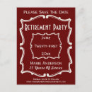 Search for retirement party save the dates Typography