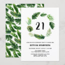 Search for leaves birthday invitations Greenery