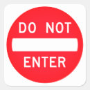 Search for do not enter stickers Red