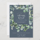 Search for blue winter wedding invitations Eucalyptus