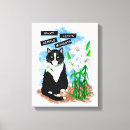 Search for tuxedo canvas prints Black and white cat