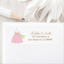 Search for pink dress return address labels Baby shower