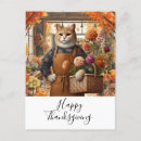 Search for thanksgiving cat postcards Fall