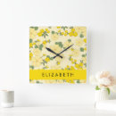 Recherche de fleur jaune horloges Monogramme