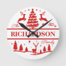 Recherche de arbre rouge horloges Nom de famille