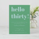 Search for green 30th birthday invitations Trendy
