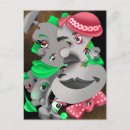 Recherche de visage de clown cartes postales Amusant