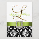 Search for black green white wedding invitations Classic