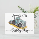 Search for semi truck birthday invitations Big rig