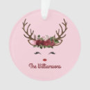 Search for pink reindeer ornaments Antlers