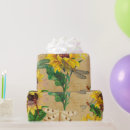 Recherche de jaune tournesol papier cadeau Vintage