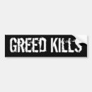 Search for greed bumper stickers Political