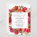 Search for red rose wedding invitations Watercolor