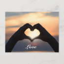 Search for heart shape postcards Hands