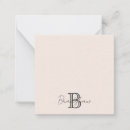 Search for monogram square note cards Initial