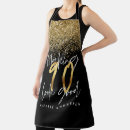 Search for gold glitter sparkle aprons Black