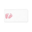 Search for baby feet return address labels Watercolor