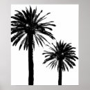 Recherche de feuille palmier posters Noir et blanc