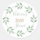 Search for baby shower name tag labels Greenery