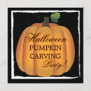 Search for carved square invitations Jack o lantern